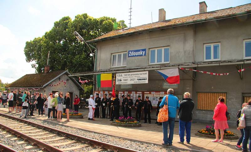 140 let dráhy Kroměříž - Zborovice. Snímky jsou z oslav ve Zdounkách.