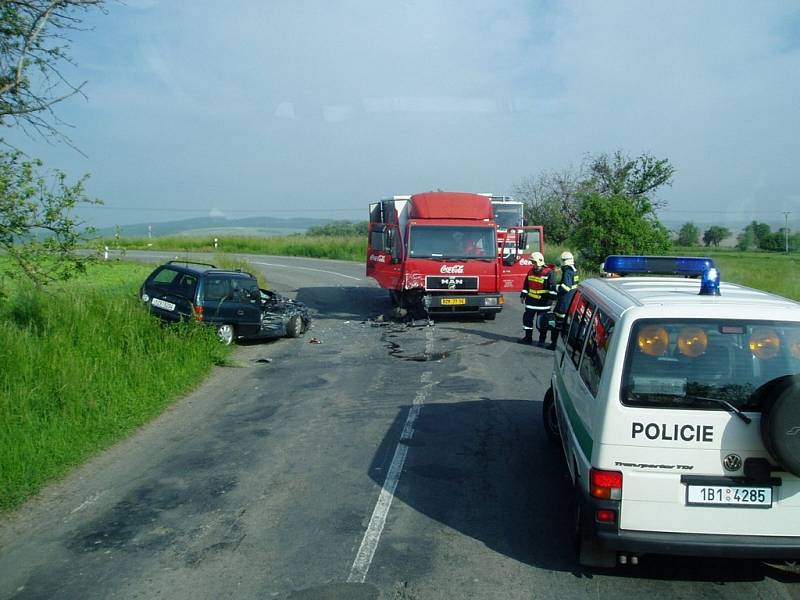 Dopravní nehoda u Koryčan.