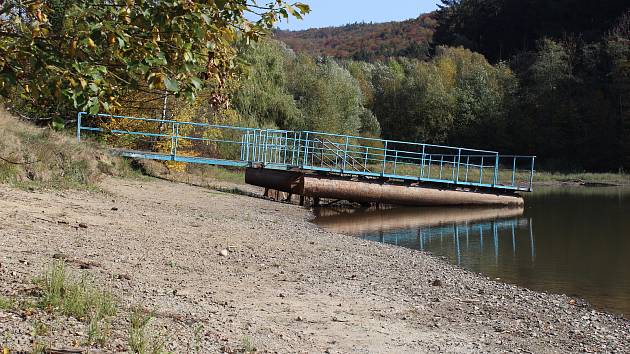 Rusavská přehrada na podzim 2018