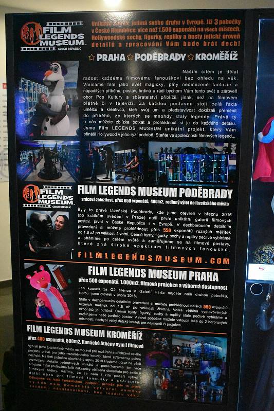 Muzeum filmových legend v Kroměříži. Leden 2022