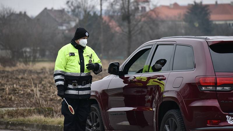 Policejní kontrola omezení pohybu mezi okresy, Kroměřížsko - 1.3.2021