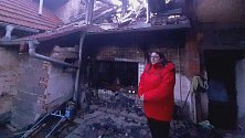 Následky ničivého požáru rodinného domku v Pačlavicích. Maminka s dcerkou přišly o všechno, co měly