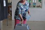 Dát hlas svému kandidátovi ve volbách do Evropského parlamentu přišli v pátek odpoledne první voliči také v Kroměříži. Dveře volebních místností se stejně jako všude jinde otevřely ve 14:00 hodin.