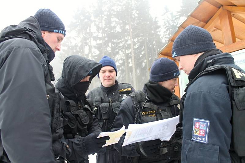 Cvičná policejní pátrací akce se uskutečnila 6. února v Hostýnských vrších.