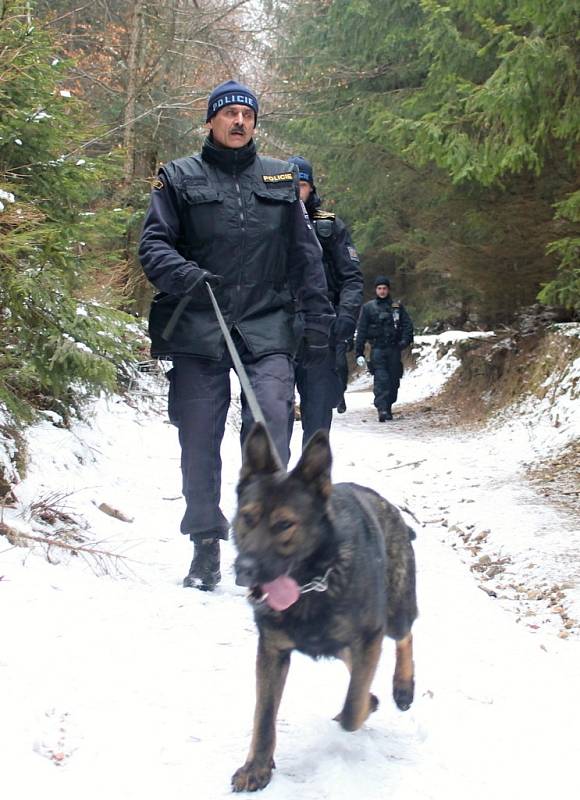 Cvičná policejní pátrací akce se uskutečnila 6. února v Hostýnských vrších.