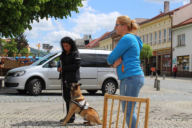 Okrašlovací a zábavní spolek Bystřice pod Hostýnem uspořádal akci na podporu osvěty problémů nevidomých.