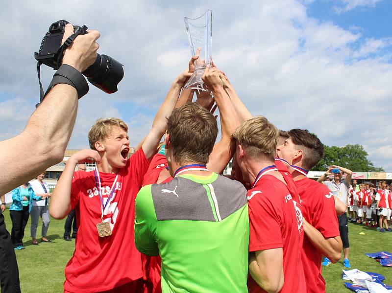 Celorepublikové finále sportovní ligy ZŠ v minifotbale vyvrcholilo v pátek odpoledne v Kroměříži: vítězi se nakonec stali chlapci z Plzně a dívky z Prahy-Edenu.