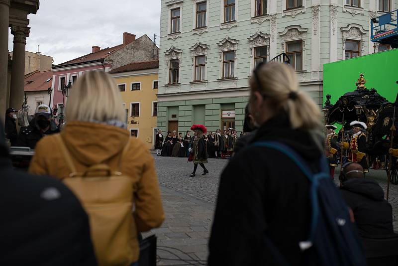 Natáčení Marie Terezie v Kroměříži, 6. května 2021.