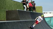 Nově otevřený skatepark v Obvodově ulici v Kroměříži.