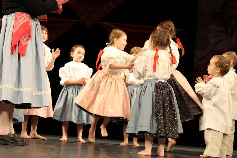 Přestože organizátoři z důvodu špatného počasí přesunuli kroměřížský Hanácký den i s jarmarkem do tamního Domu kultury, vystoupení folklorních souborů nejen z Kroměřížska si mnoho návštěvníků nenechalo ujít.