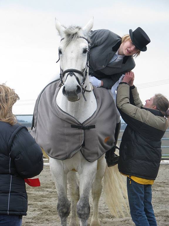 Na Ranči v Kostelanech se 12. 4. 2008 uskutečnily závody v drrezúře a parkurovém skákání.