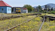 Holešovské vlakové nádraží, květen 2021.