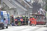 Hasiči zasahovali 15. září 2021 u výbuchu plynu v rodinném domě v Koryčanech na Kroměřížsku.
