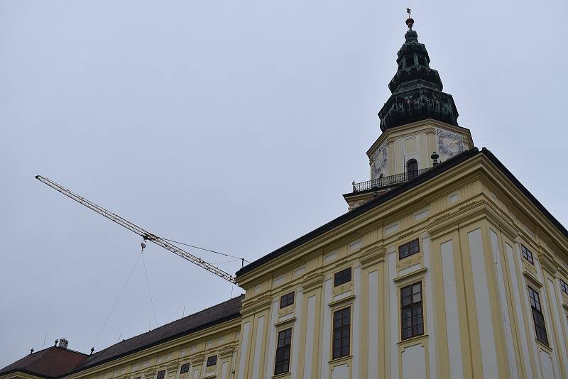 Opravy Arcibiskupského zámku v Kroměříži.