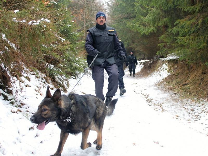 Cvičná policejní pátrací akce se uskutečnila 6. února v Hostýnských vrších.