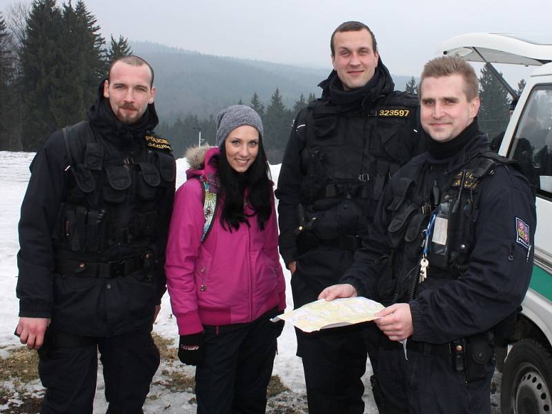 Cvičná policejní pátrací akce se uskutečnila 6. února v Hostýnských vrších.