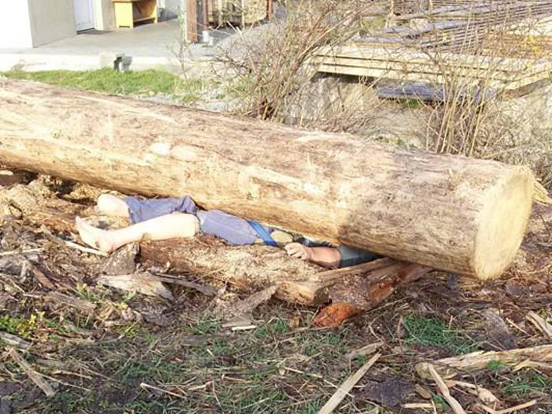 Cvičení holešovských hasičů v Prusinovicích.