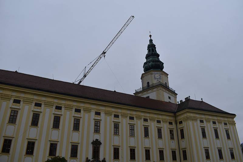 Opravy Arcibiskupského zámku v Kroměříži.