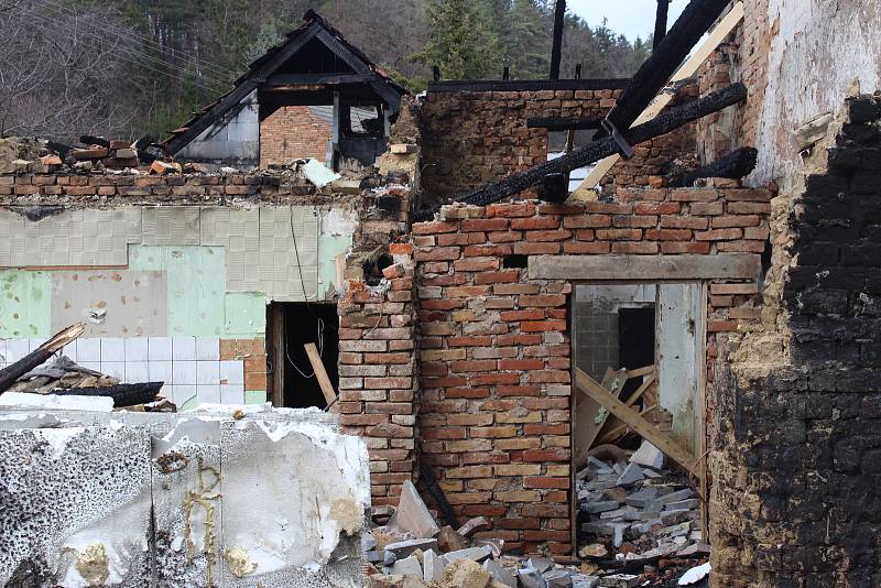 Požár domu v obci Chvalnov na Kroměřížsku.