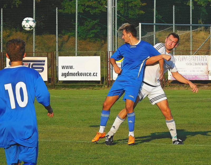 Čtyřiadvacetiletý útočník Morkovic David Tesař se v zápase s Boršicemi blýskl čtyřmi přesnými zásahy.