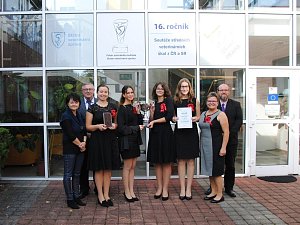 Vítězný tým z Tauferovy střední odborné školy veterinární v Kroměříži.