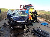 Vážná dopravní nehoda u Horního Lapače na Kroměřížsku.