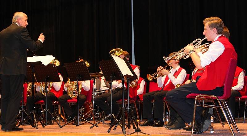 Krajské kolo celostátní soutěže ZUŠ ve hře dechových orchestrů v Domě kultury ve Zdounkách. Na snímku je Dechový orchestr Kroměříž.