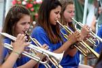 Koncert orchestru Oxfordshire Youth Wind Band ( UK) na náměstí v Kroměříži.