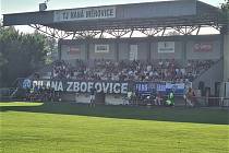 Fotbalisté Zborovic hrávají své domácí zápasy v Měrovicích nad Hanou.