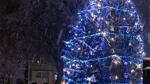 Rozsvícení vánočního stromu v Hulíně.