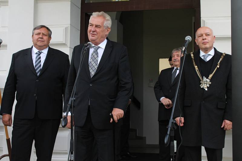 Miloš Zeman navštívil Kroměřížsko 