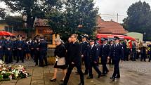 Pohřeb pětatřicetiletého Jaroslava Fily, dobrovolného hasiče z Koryčan na Kroměřížsku, který 15. září 2021 tragicky zahynul při výbuchu plynu v rodinném domě v Masarykově ulici v Koryčanech.