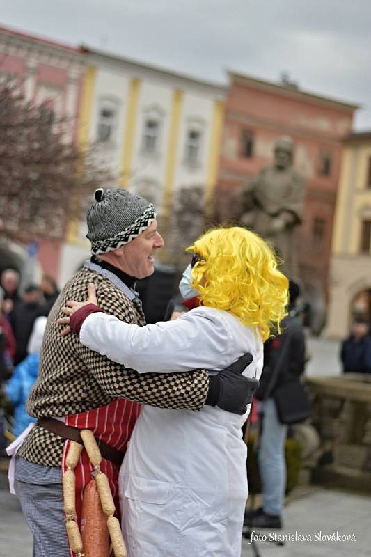 Příborský masopustní průvod prošel městem v úterý 25. února.