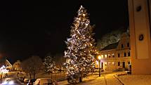 Vánoční strom ve Štramberku.