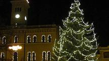 Frenštátský vánoční  strom darovala městu jedna místní obyvatelka. 