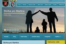 Úvodní strana webu www.mpnj.cz/sbirka-pro-martina/
