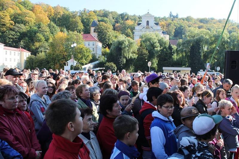 Prezident Zeman při návštěvě a setkání s obyvateli Fulneku.