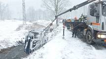 Meteorologové varují před sněhem v Moravskoslezském kraji, které může způsobit dopravní nehody. Archivní snímek.