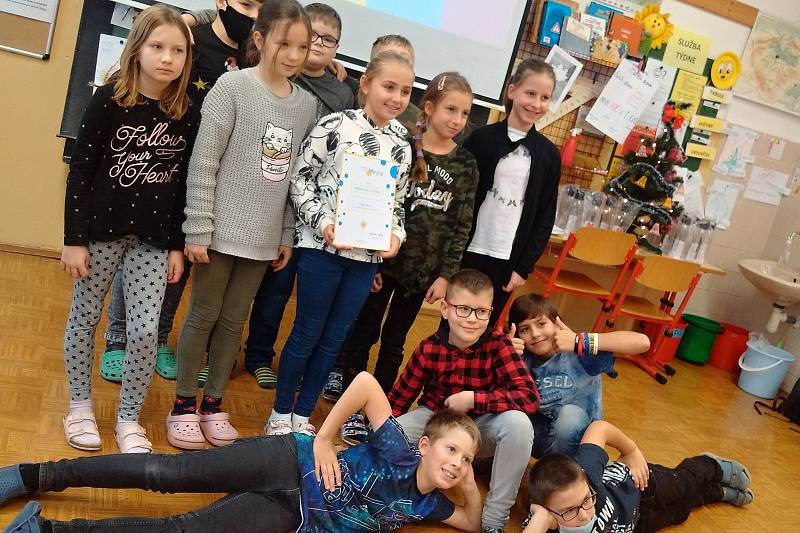 Žáci 4.C. Základní školy Frenštát pod Radhoštěm Tyršova 913 získali za svůj společný výtvor ocenění organizátora soutěže.