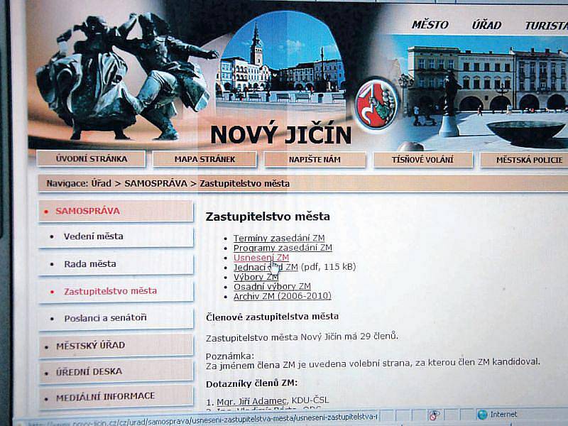 Internetové stránky Nového Jičína (www.novy-jicin.cz)