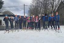 Děti z kroužku v běhu na lyžích ZŠ Tyršova 913 opět na soustředění.
