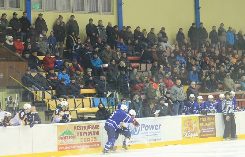 II. hokejová liga, sk. Východ, 33. kolo, třetí derby letošní sezony: HC Kopřivnice - HK Nový Jičín 2:3 