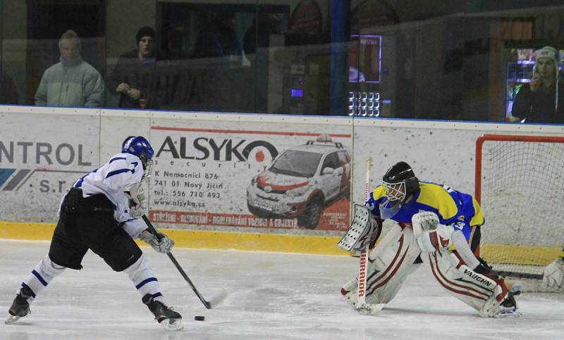 Krajská hokejová liga, 20. kolo HK NOVÝ JIČÍN B – HC STUDÉNKA 5:2 (2:0, 3:0, 0:2)