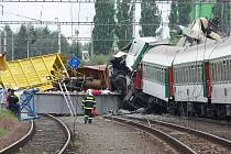 Nehoda vlaku ve Studénce v roce 2008.