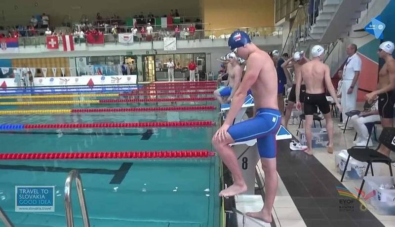 Český reprezentant Jakub Krischke ze Slezského plaveckého klubu z Bítova se na Evropském olympijském festivalu mládeže (EYOF) v Banské Bystrici dvakrát probojoval do finále.