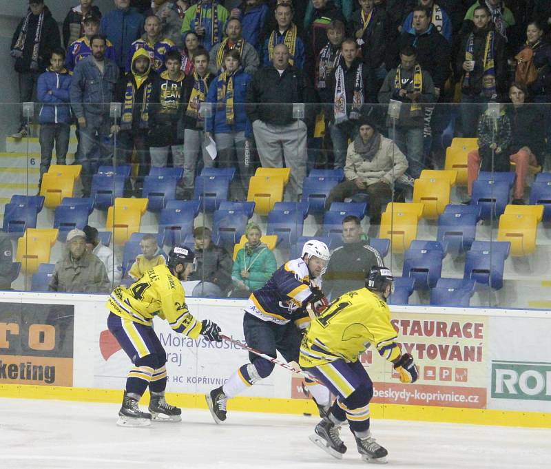 II. hokejová liga, sk. Východ, 7. kolo:  HC Kopřivnice – Draci Šumperk 6:7 (3:4, 3:3, 0:0)