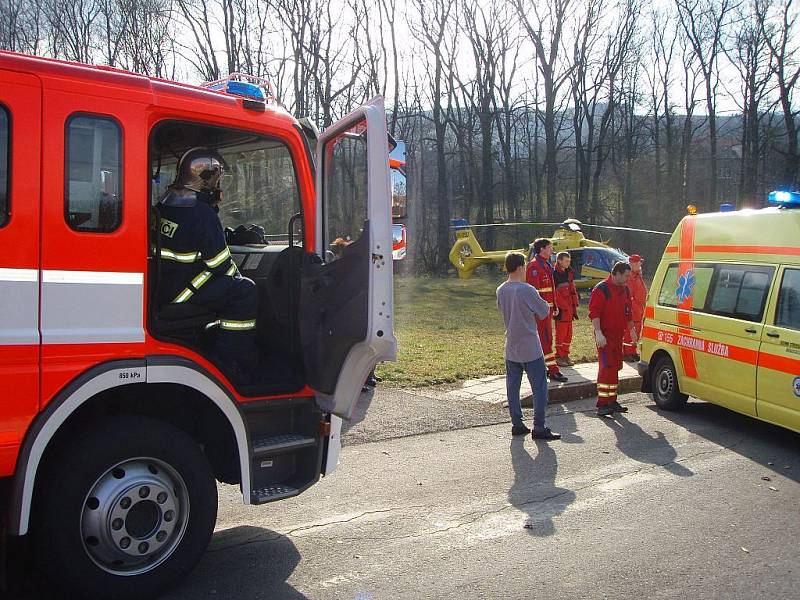 Zásah u zraněné cyklistky v Příboře-Hájově.