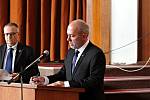 Ustavující zasedání Zastupitelstva města Bílovec 19. října 2022 - Martin Holub, nový starosta.