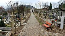 Hřbitov ve Štramberku po revitalizaci, listopad 2020.
