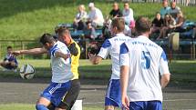 Divizní fotbalisté Nového Jičína inkasovali v posledním zápase sezony vyrovnávací branku v 88. minutě a skončili čtvrtí. FK Nový Jičín – FK Nové Sady1:1.